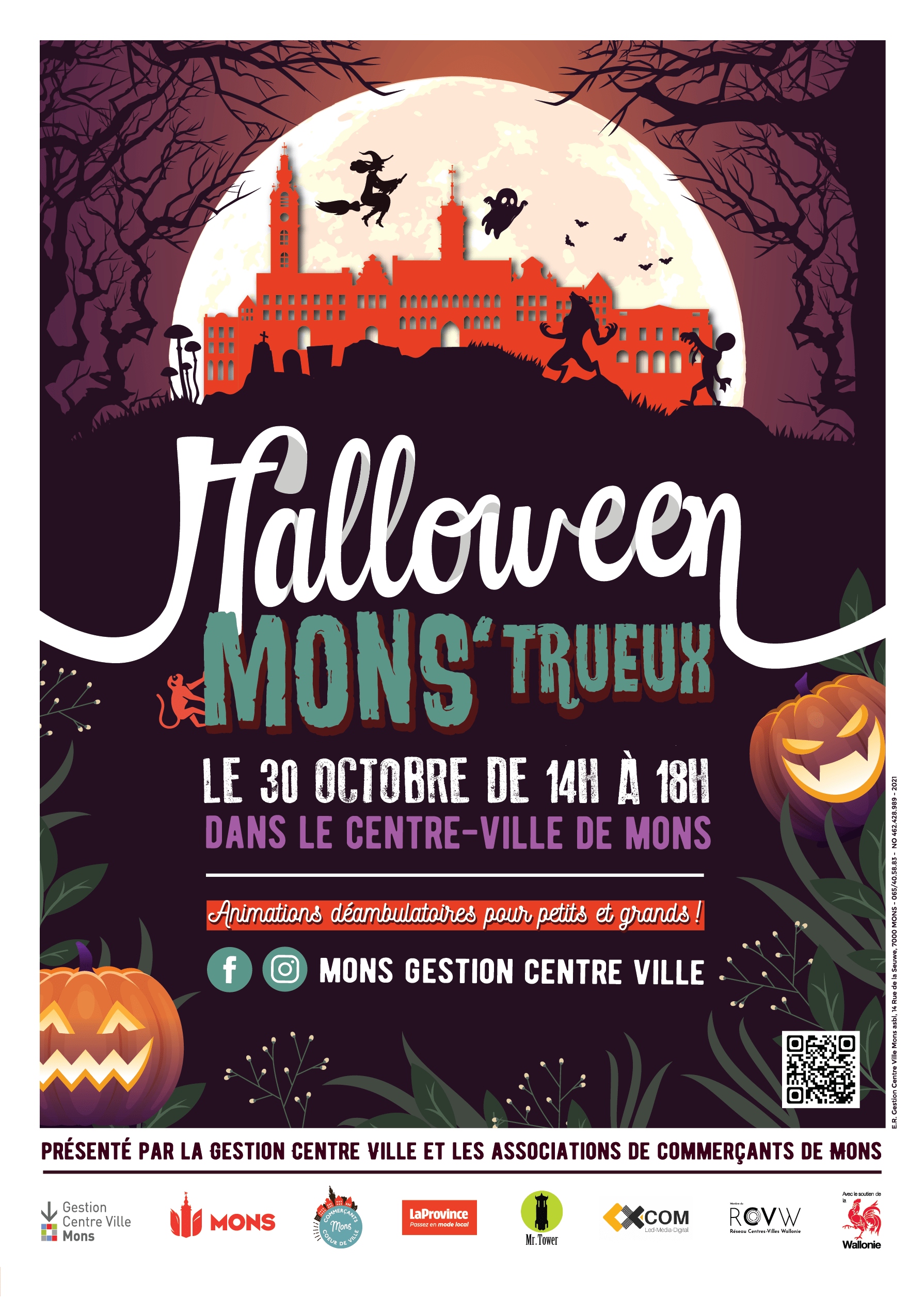 Venez fêter Halloween le samedi 30 octobre prochain en centre-ville montois  !