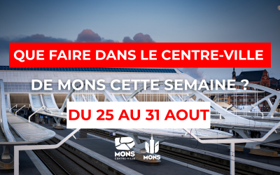 Idées sorties en centre-ville de Mons du 24 au 31 août