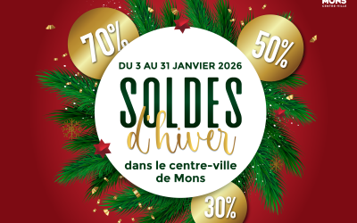 Soldes d’hiver du 3 janvier au 31 janvier 2026 dans le centre-ville de Mons
